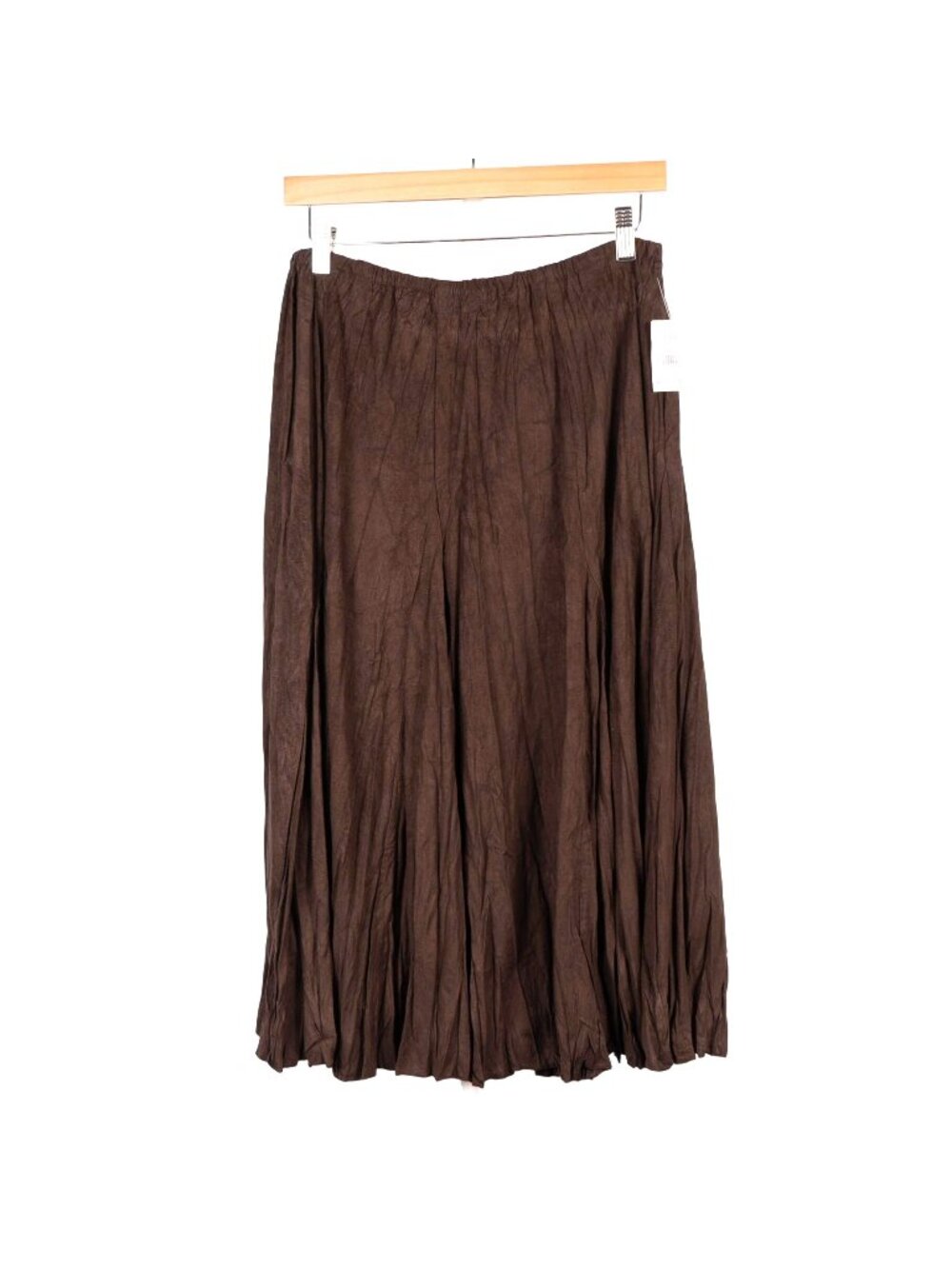 Cato Vegan Leather Midi Skirt M NEW Brown Boho Fairy Festival Whimsigoth Prairie - Picture 1 of 7